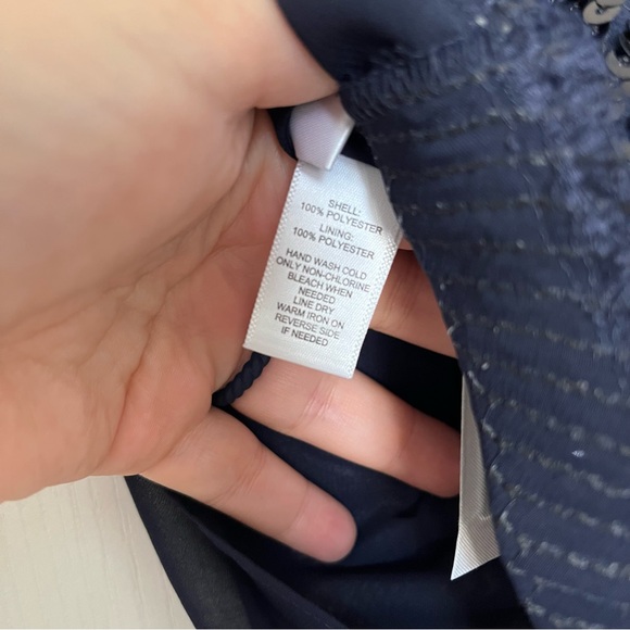 Loft Women's Blue Sequin Top - Picture 4 of 5